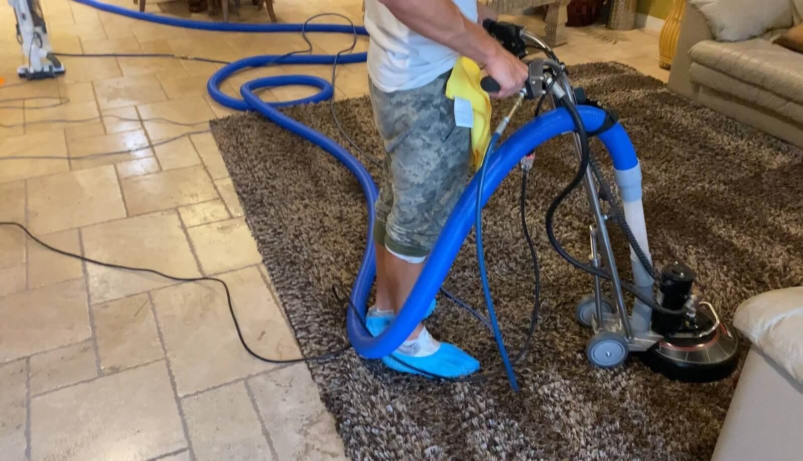 Carpet house cleaning service in Orange County in the Living Room