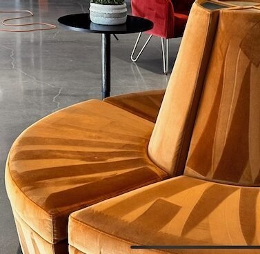 Professional upholstery cleaning service in Orange County Sofa in the office