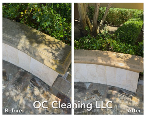 OC House Cleaning - Before after ledge pressure wash