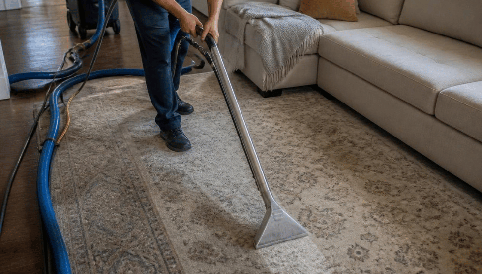 Carpet house cleaning service in Orange County in the Living Room